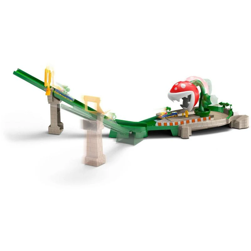 Hot Wheels Mario Kart Levels Track Set Thwomp - Piranha Plant Slide - Image 2