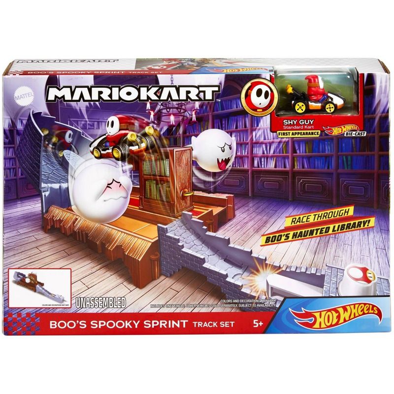 Hot Wheels Mario Kart Levels Track Set Thwomp - Spooky Sprint