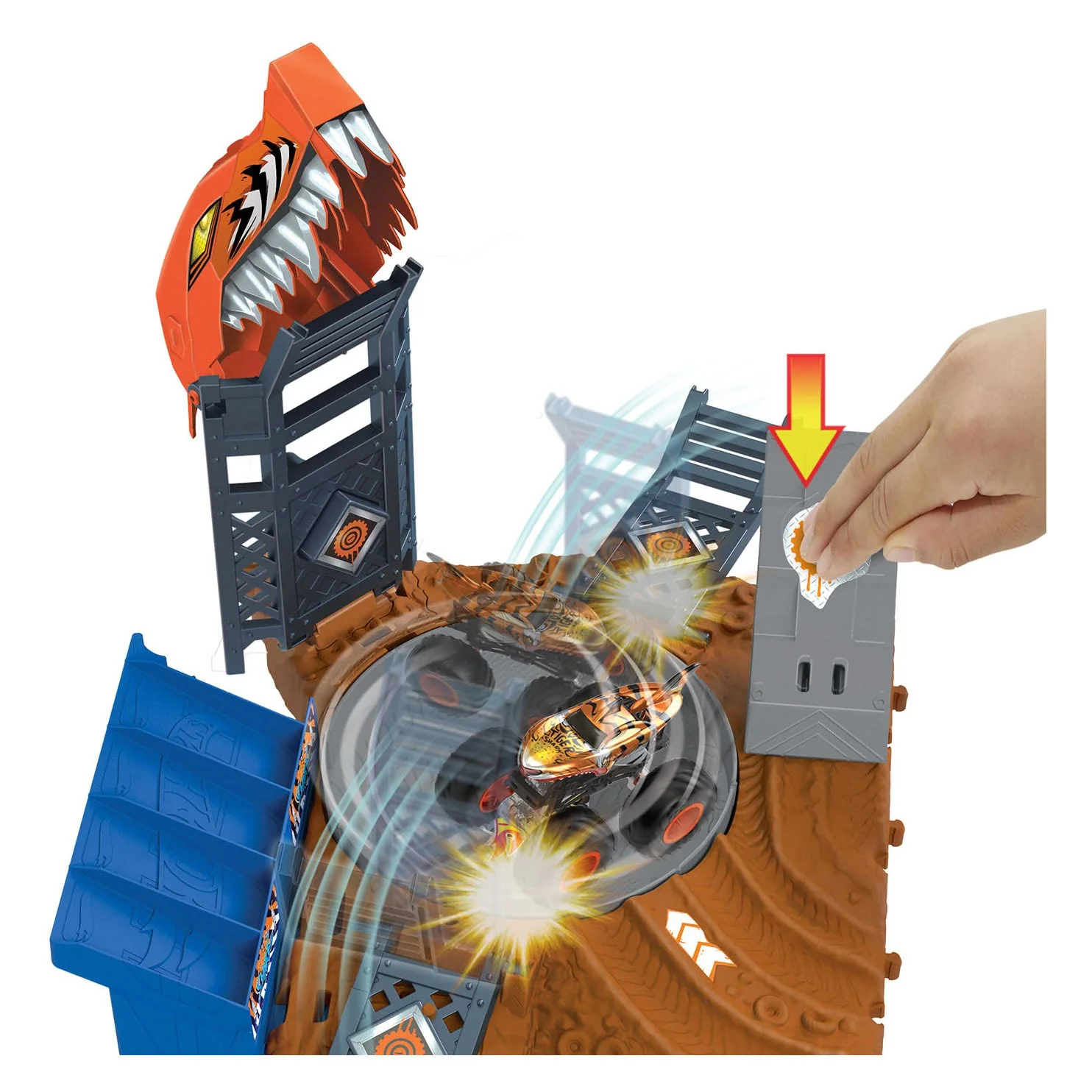 Hot Wheels Monster Trucks Arena Smash Spin-out Challenge Playset - Image 2