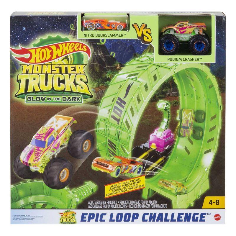 Hot Wheels Mt Glow In The Dark Epic Loop Challenge Play Set - Image 4