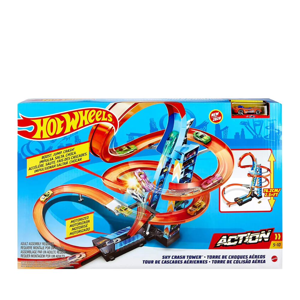 Hot Wheels Sky Crash Tower Play Set by Mattel