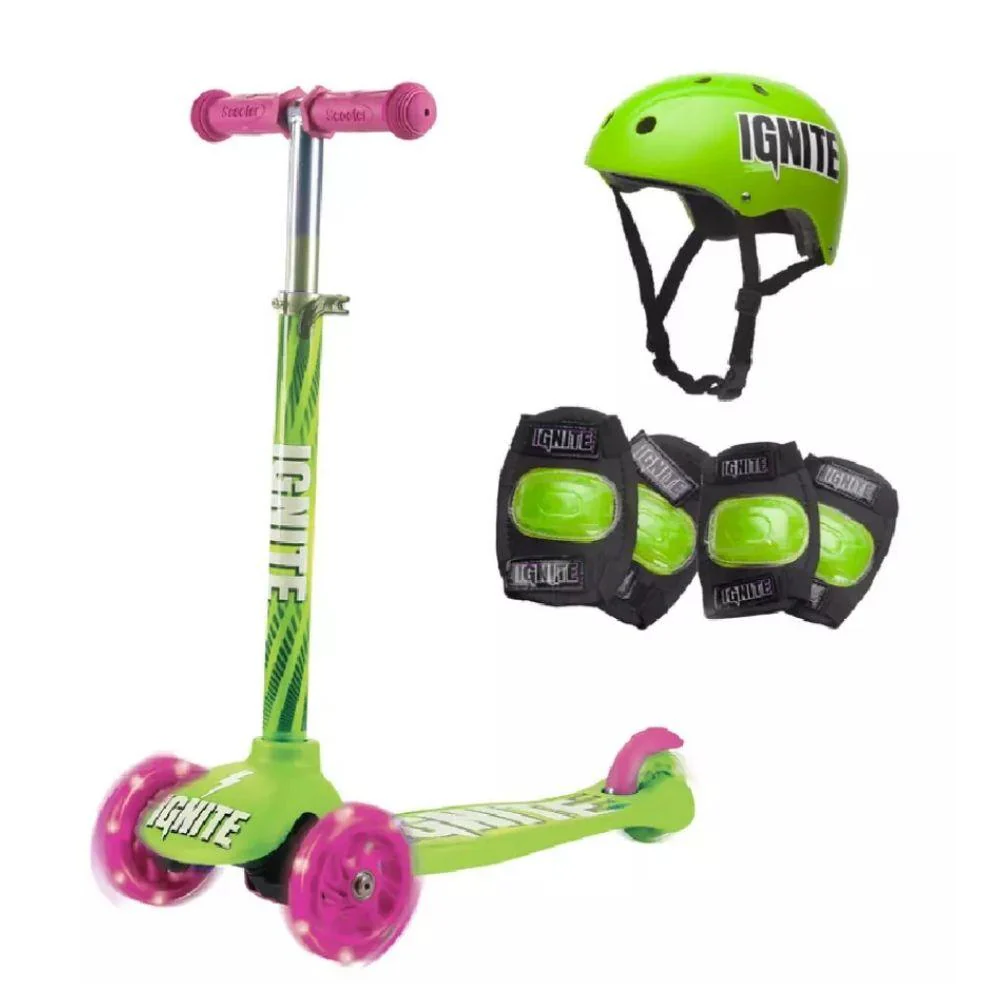 IGNITE GLIDE SCOOTER 3-WHEEL COMBO PACK GREEN