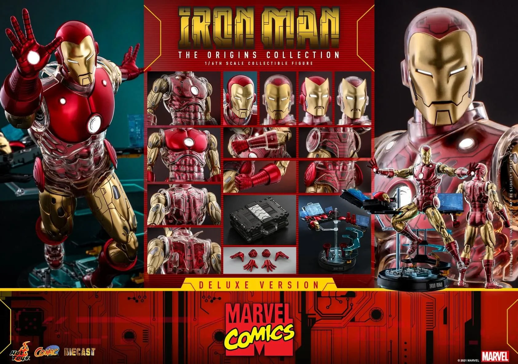 Marvel Iron Man Deluxe 1/6 Diecast Action Figure by Hot Toys - Image 3
