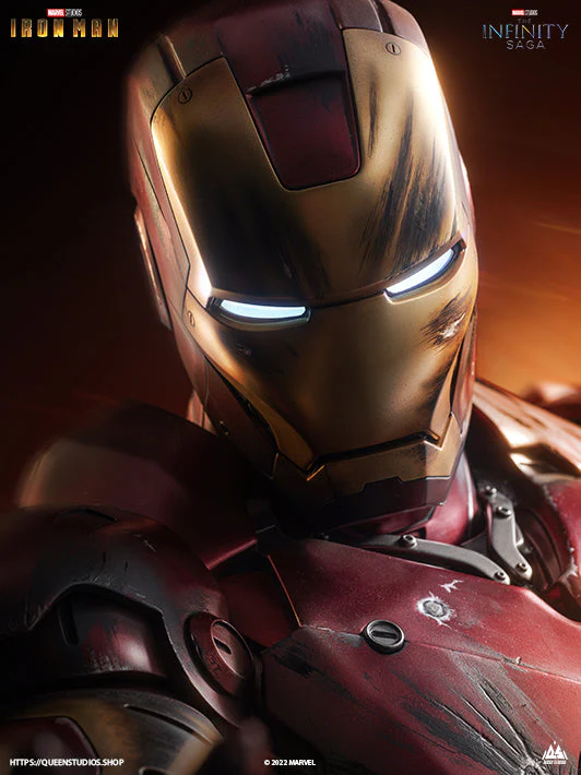 Marvel Iron Man Mark 3 1/2 Statue (Battle-Damaged Edition) By Queen Studios - Image 3
