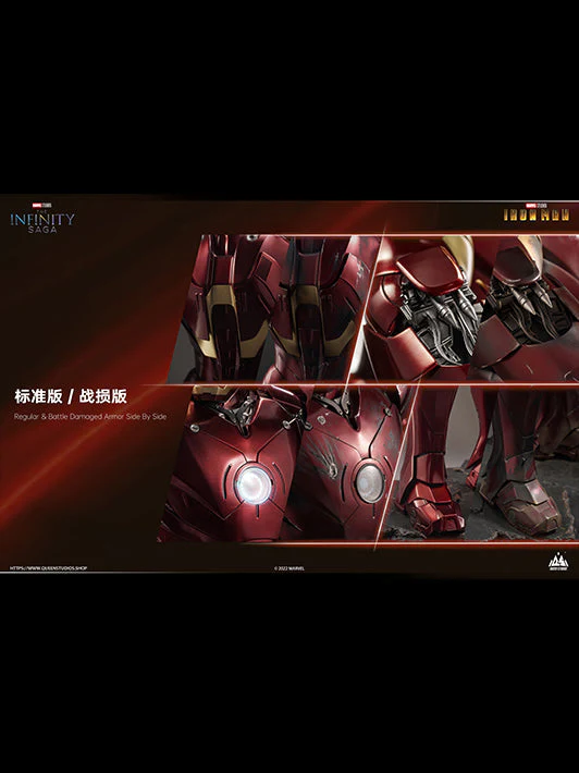 Marvel Iron Man Mark 3 1/2 Statue (Battle-Damaged Edition) By Queen Studios - Image 5