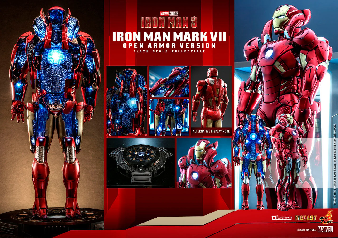 Marvel Iron Man Mark 7 Open Armor Version By Hot Toys - Image 6
