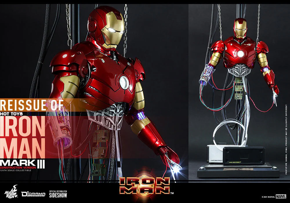 Iron Man Mark III (Construction Version Reissue) 1/6 Scale Statue by Sideshow Collectibles - Image 4