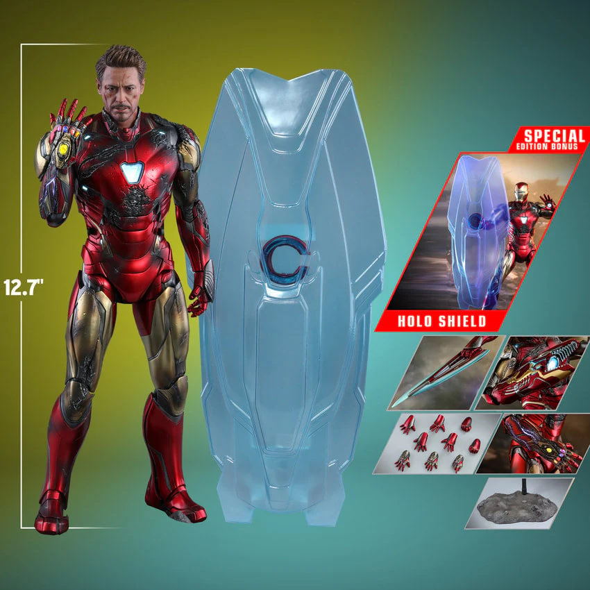 Marvel Iron Man MKLXXXV Battle Damaged Version 1/6 Scale Diecast Action Figure by Hot Toys - Image 3