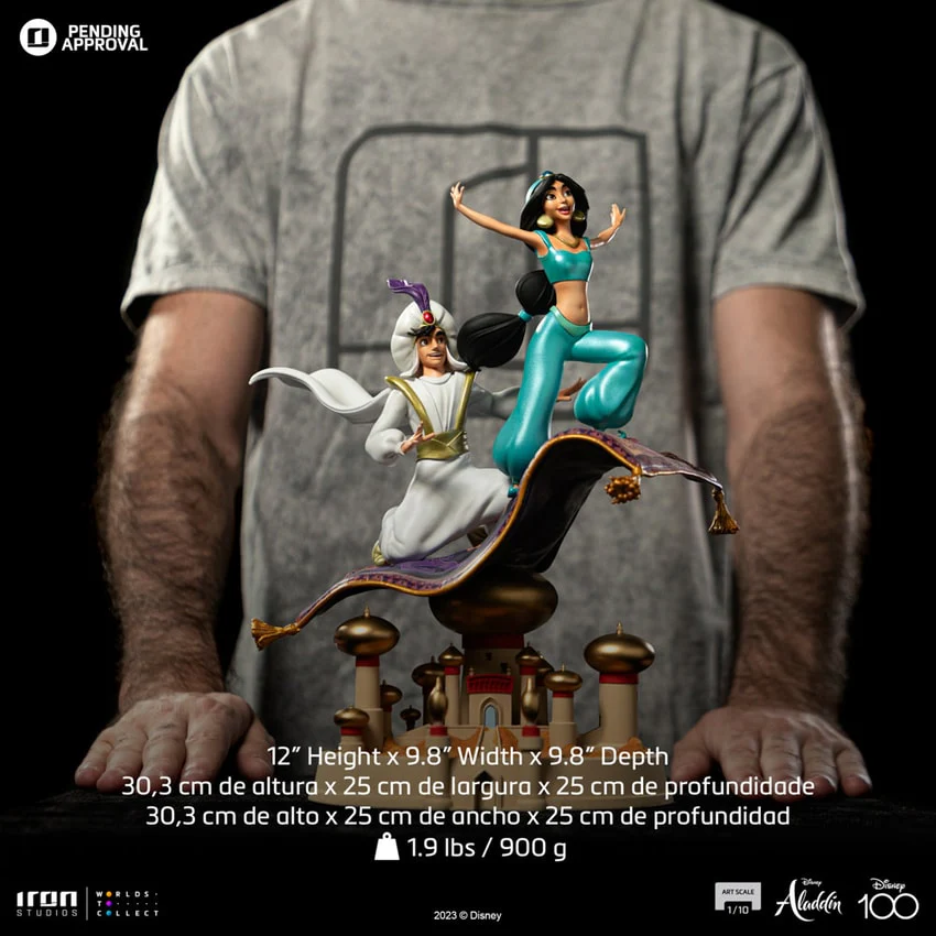 Iron Studios Aladdin And Jasmine - Disney 100Th - Art Scale 1/10 - by Iron Studios - Image 4