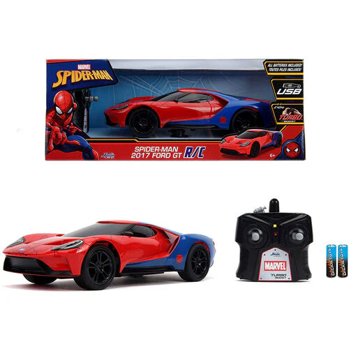 Marvel Spiderman 2017 Ford GT 1/16 Scale Remote Control Race Car - Image 3