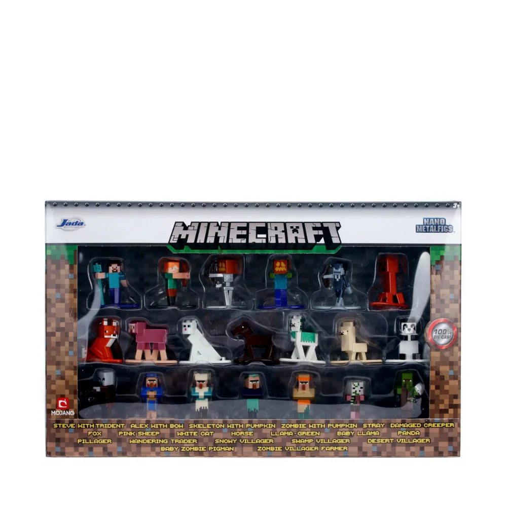Minecraft 4cm Metal Nano Figure Multi Pack 20 pieces Wave 3 by Jada