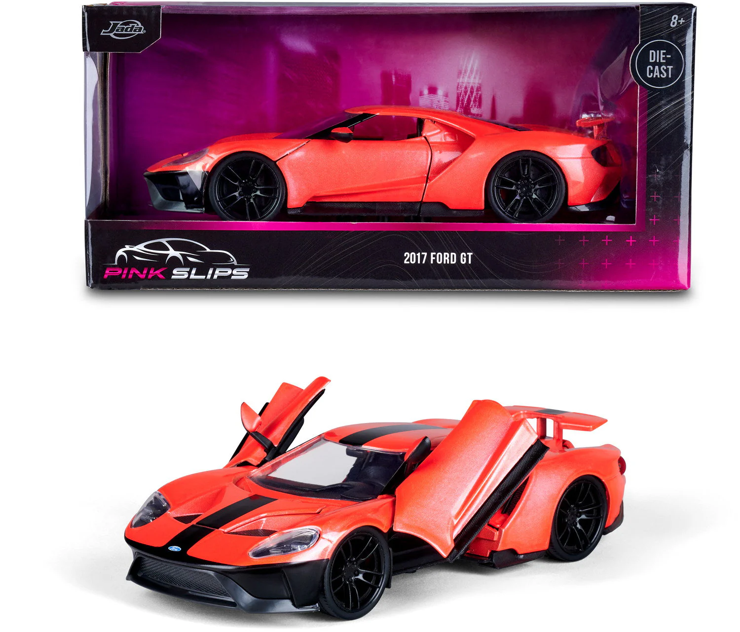 Pink Slips 2017 Ford GT Metallic Orange 1/24 Scale Model - Image 2