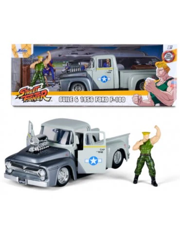 Street Fighter II 1956 Ford Pickup Car with Guille Figure 1/24 Scale Model - Image 2