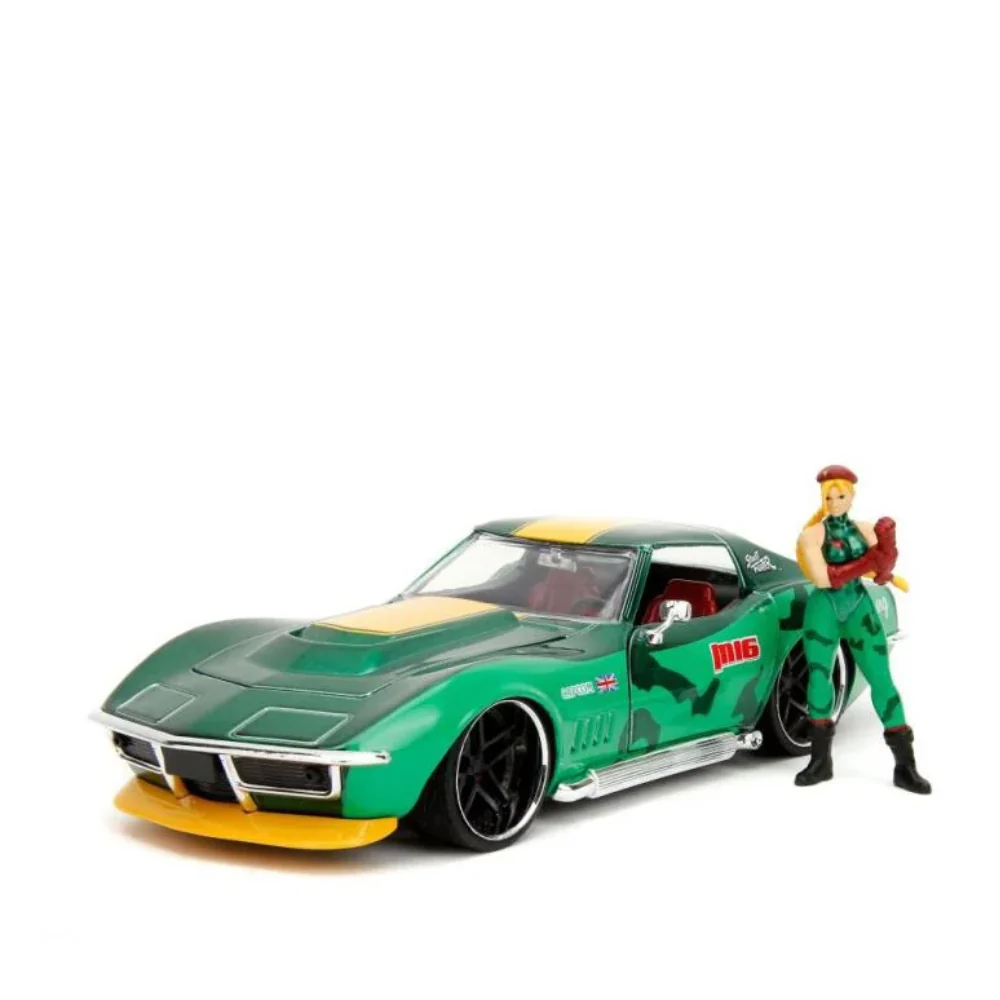 Street Fighter 1969 Corvette Stingray ZL1 with Cammy Figure 1/24 Scale Model