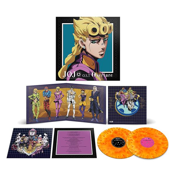 Jojo's Bizarre Adventure Golden Wind Soundtrack (Orange & Yellow Marble Vinyl) LP Record - Image 2
