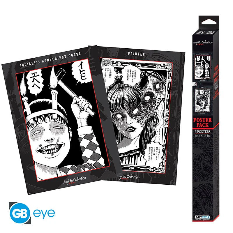Junji Ito Souichi And Tomie 52X38 cm Set 2 Chibi Posters by Abysse - Image 2