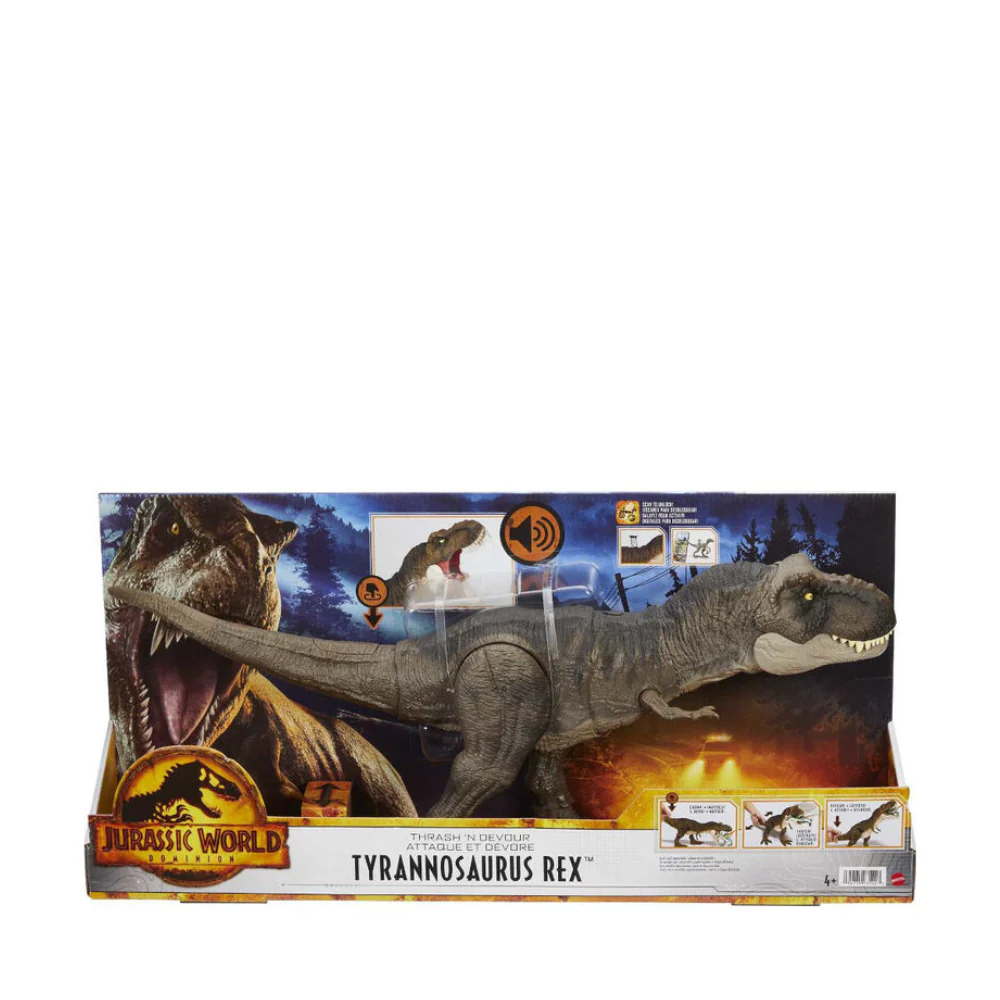 Jurassic World: Dominion Thrash 'N Devour Tyrannosaurus Rex Dinosaur Figure