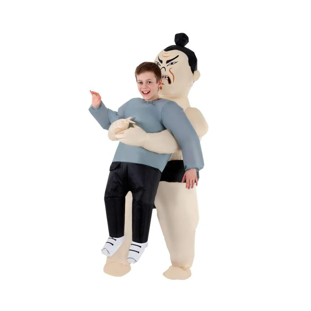 Sumo Pick Me Up Inflatable Costume for Kids