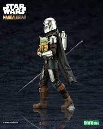Star Wars The Mandalorian - Mandalorian And Grogu With Beskar Staff Artfx+ Statue By Kotobukiya - Image 3