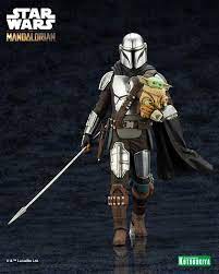 Star Wars The Mandalorian - Mandalorian And Grogu With Beskar Staff Artfx+ Statue By Kotobukiya - Image 5