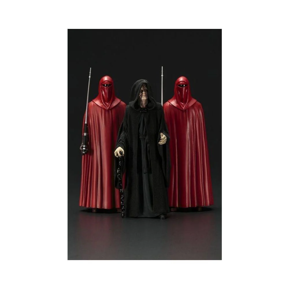 Kotobukiya : Star Wars Emperor Palpatine & Royal Guard 3Pack Artfx+ Statue - Image 2