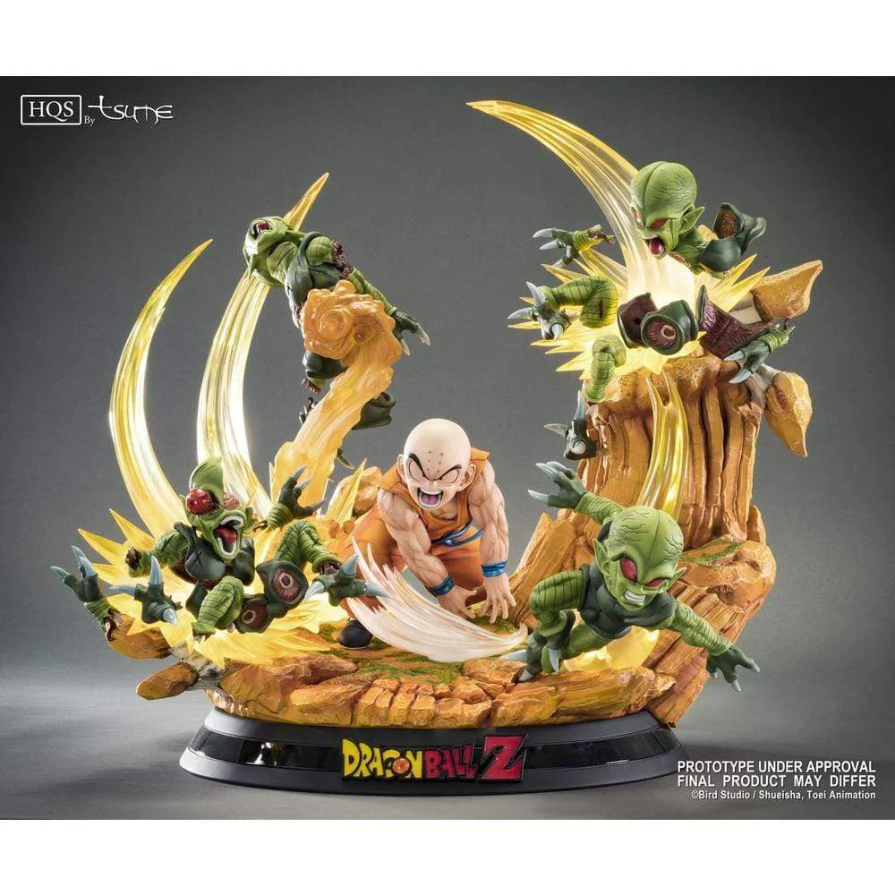 Dragon Ball Z Krilin Vs The Saibaimen 1/6 Scale High Quality Statue by Tsume Art - Image 2
