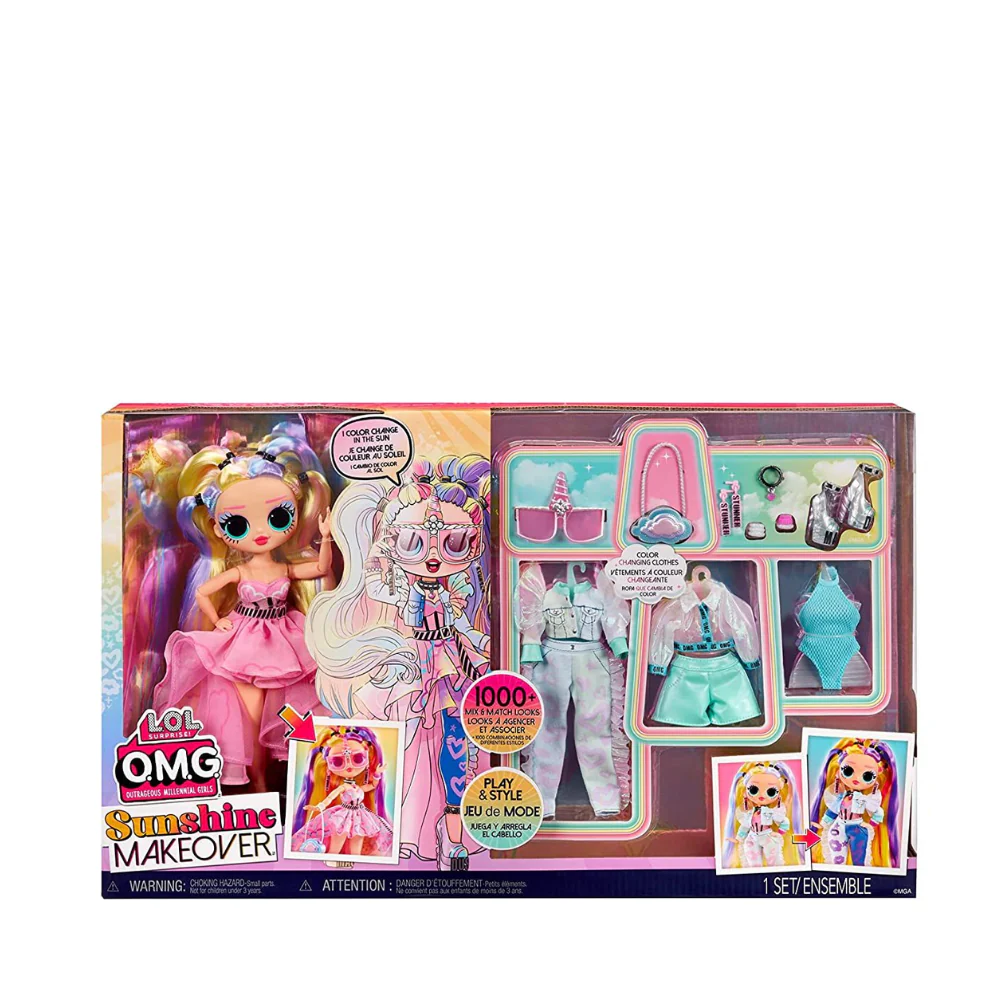L.O.L. Surprise! OMG Sunshine Color Change - Stellar Gurl Fashion Doll with Color Change Hair