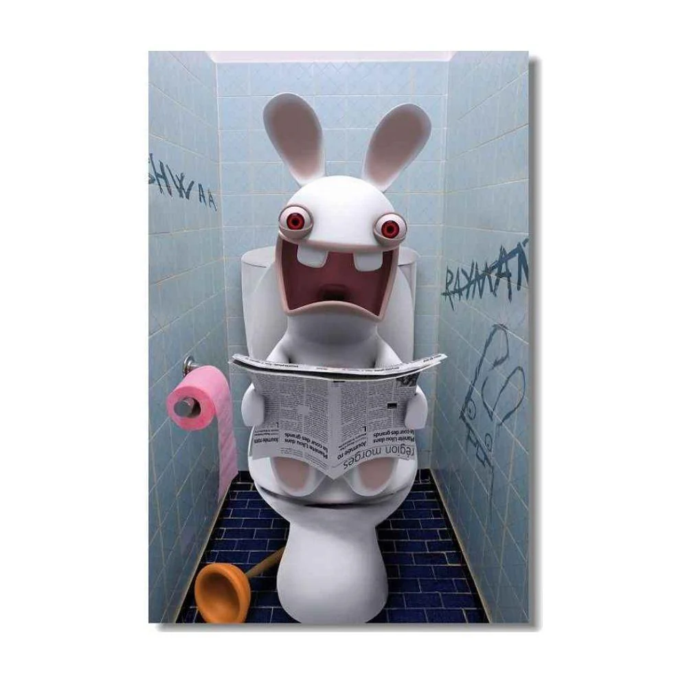 Lapins Cretins - Poster "Wc" Route (Lime (98X68)