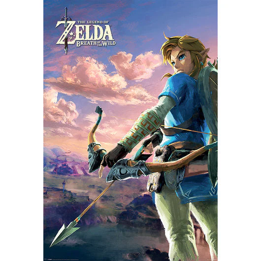 Legend Of Zelda Breath Of The Wild Hyrule Scene Landscape 61X91 cm Poster by Grupo Erik