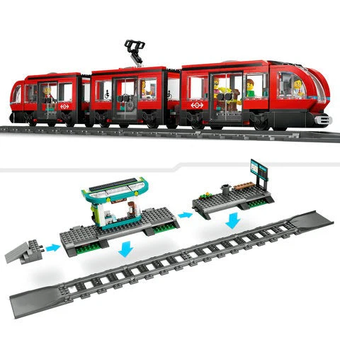 Lego Downtown Streetcar and Station - Image 2