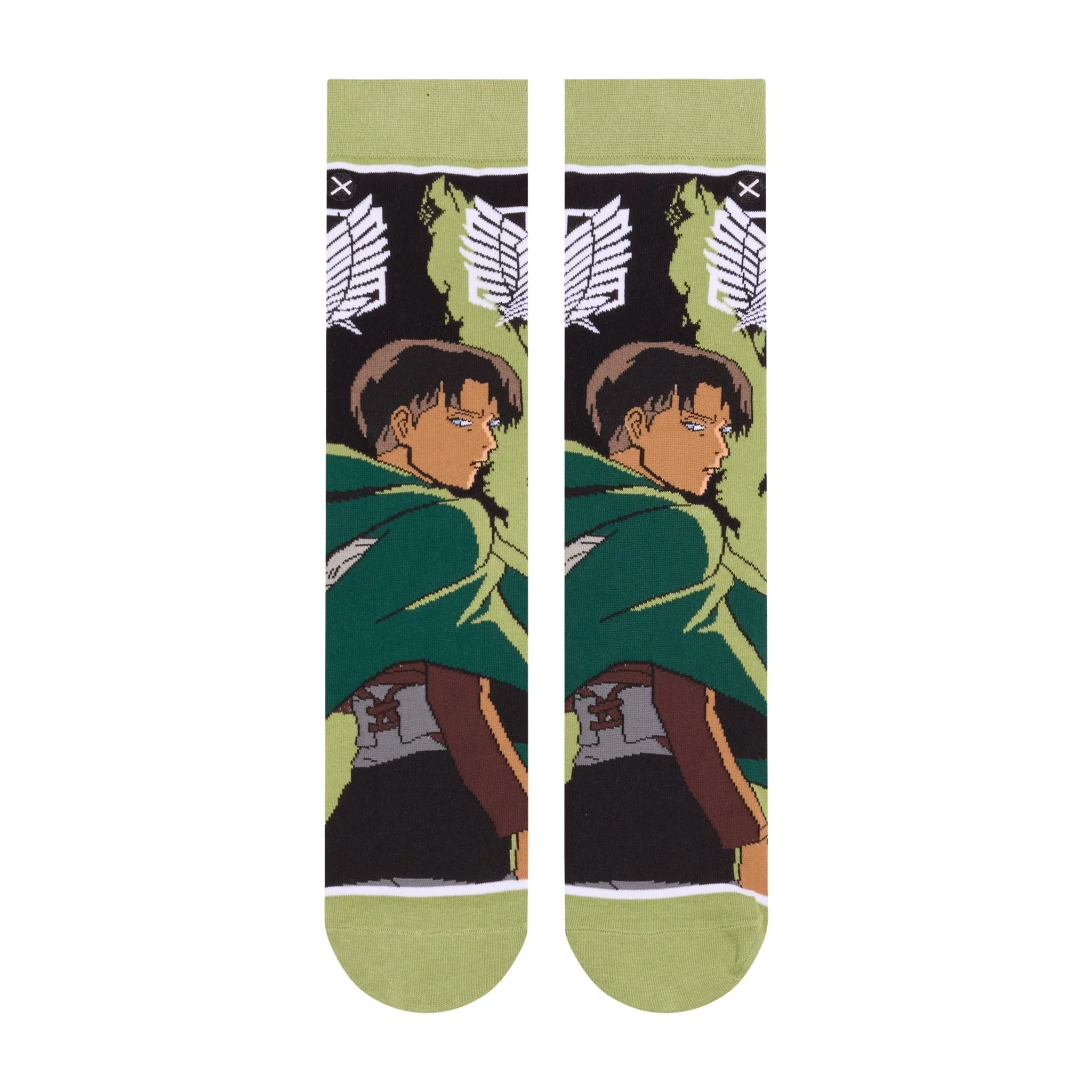 Levi Ackerman - Mens Crew Straight Socks By Odd Socks - Image 2