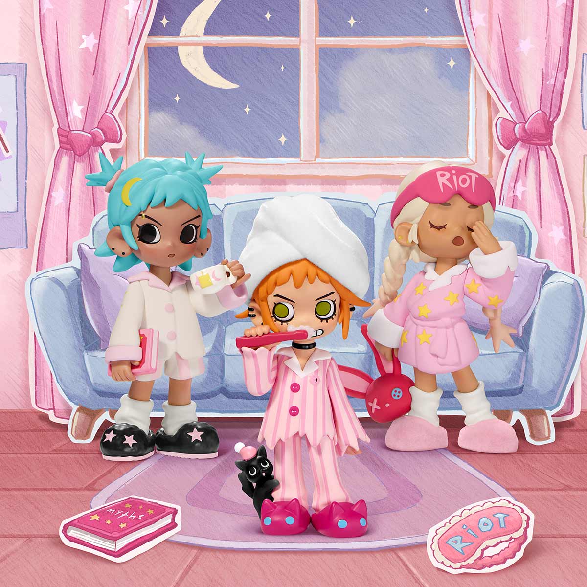 Lil Peach Riot Sleepover Series Figures By Pop Mart - Image 5