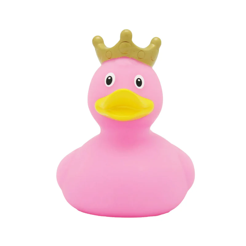 LILALU PINK DUCK WITH CROWN SMALL