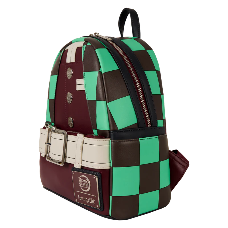 Loungefly Leather: Aniplex Inc Demon Slayer Tanjiro Kamado Outfit Mini Backpack - Image 2