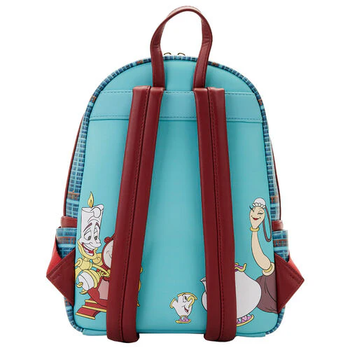 Loungefly! Leather: Disney Beauty and the Beast Library Scene Mini Backpack - Image 3