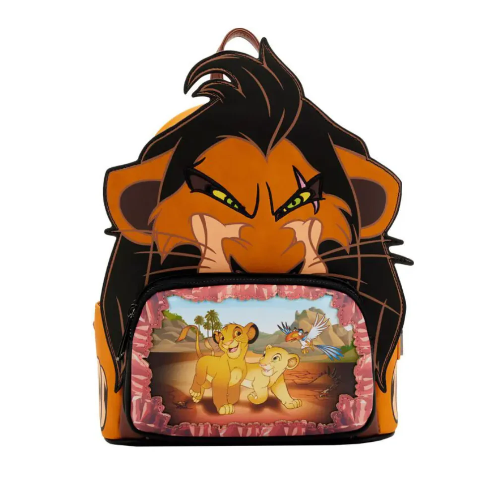 Disney Lion King Villains Scene Scar Leather Bagpack by Loungefly