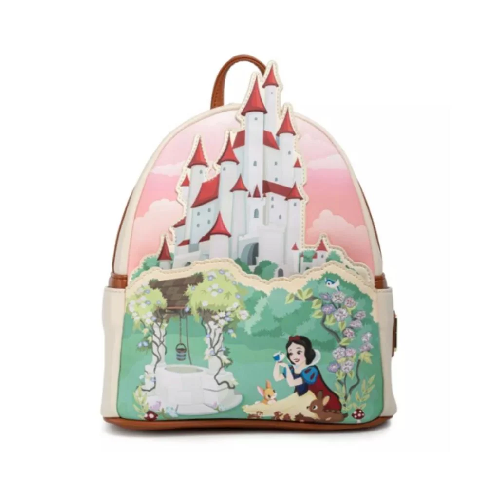 Loungefly! Leather: Disney Snow White Castle Series Mini Back Pack