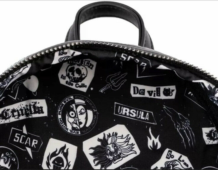 Loungefly! Leather: Disney Villians Club Mini Back Pack - Image 4