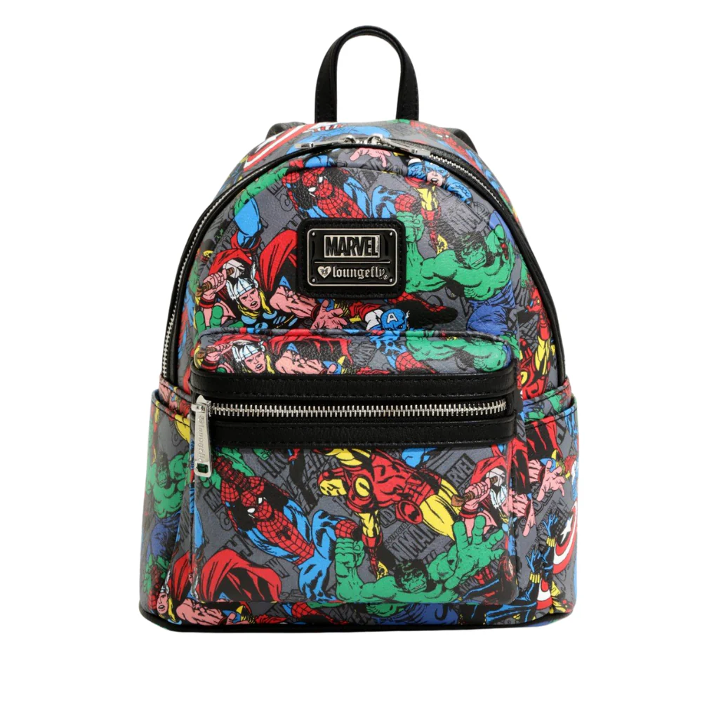 Loungefly! Leather: Marvel Character All Over Print