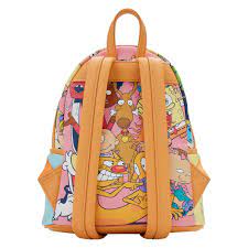 Loungefly! Leather: Nickelodeon Nick 90's Color Block All Over Print Mini Backpack - Image 2