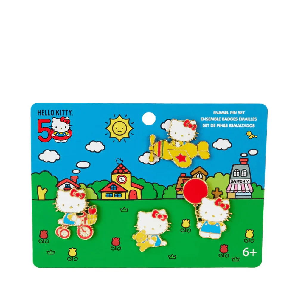 Loungefly! Pin Set: Hello Kitty 50th Anniversary Classic 4 pack