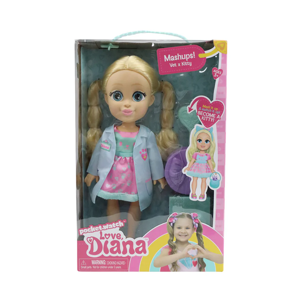 Love Diana 13" Mashup Vet x Kitty Doll by Headstart
