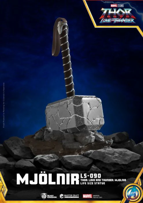 Thor: Love and Thunder - Mjolnir 1:1 Scale Life-Size Statue by Beast Kingdom - Image 3