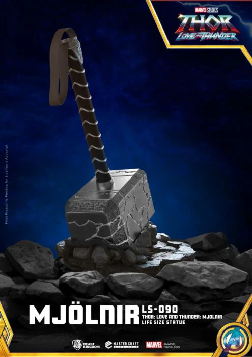 Thor: Love and Thunder - Mjolnir 1:1 Scale Life-Size Statue by Beast Kingdom - Image 4