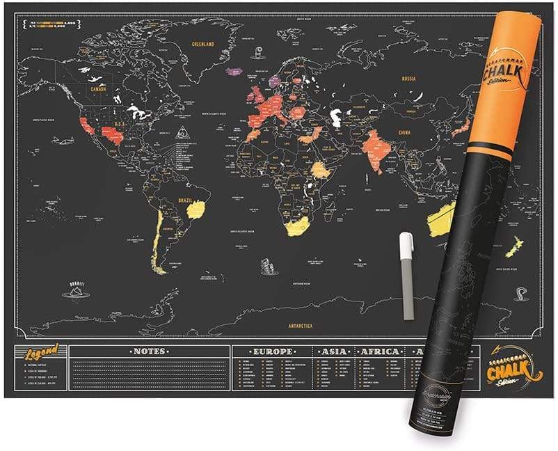 Luckies of London Scratch Map Chalk Edition