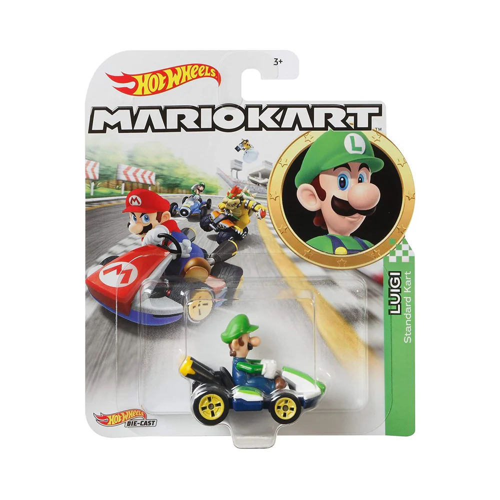 Hot Wheels Mario Kart LUIGI (Standard Kart) 1:64 Scale Replica Die-Cast Vehicle