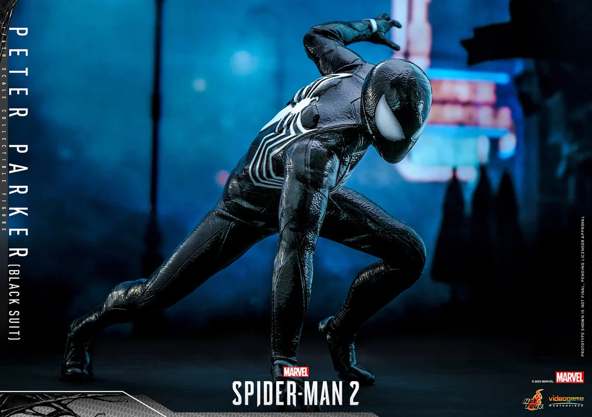Marvel Spider Man Peter Parker (black suit ) 1:6 Scale Action Figure By Hot Toys - Image 4