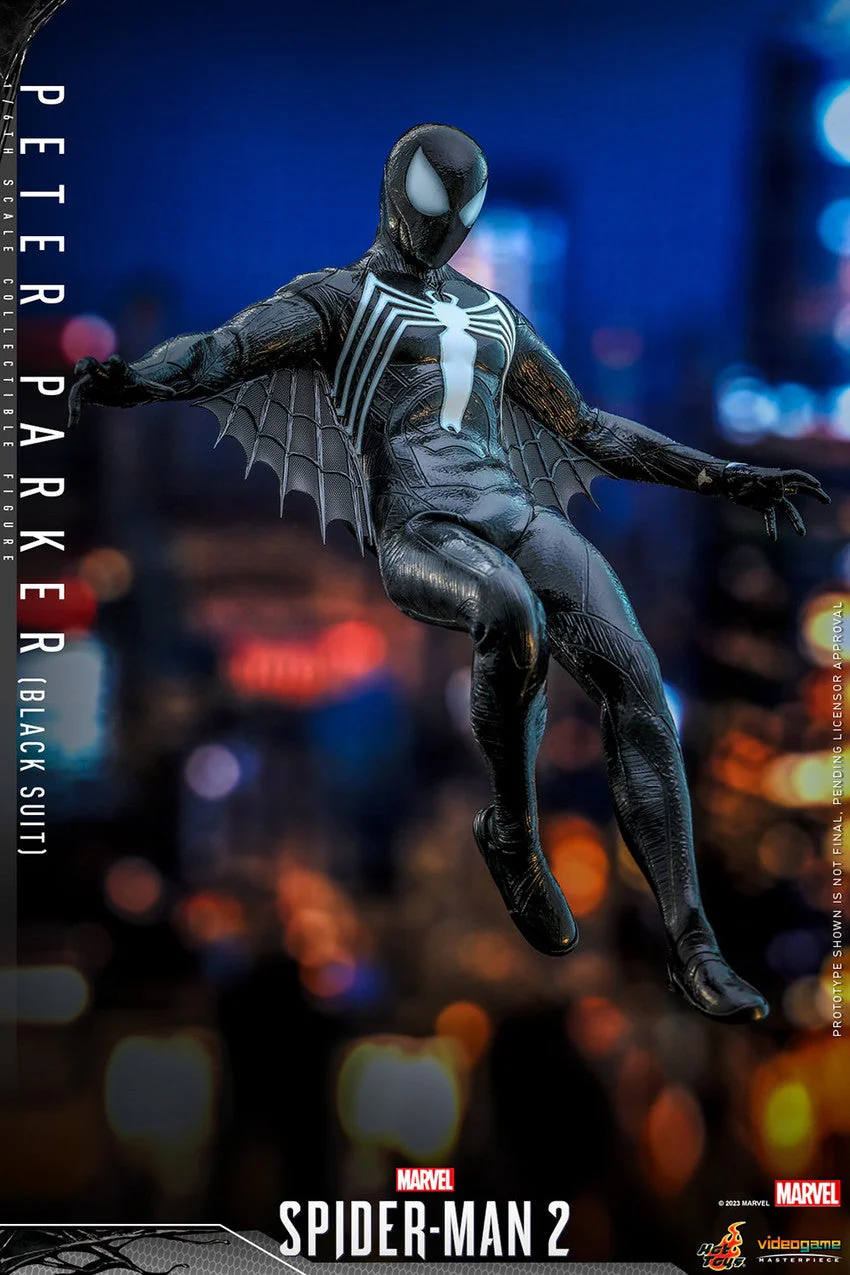 Marvel Spider Man Peter Parker (black suit ) 1:6 Scale Action Figure By Hot Toys - Image 5