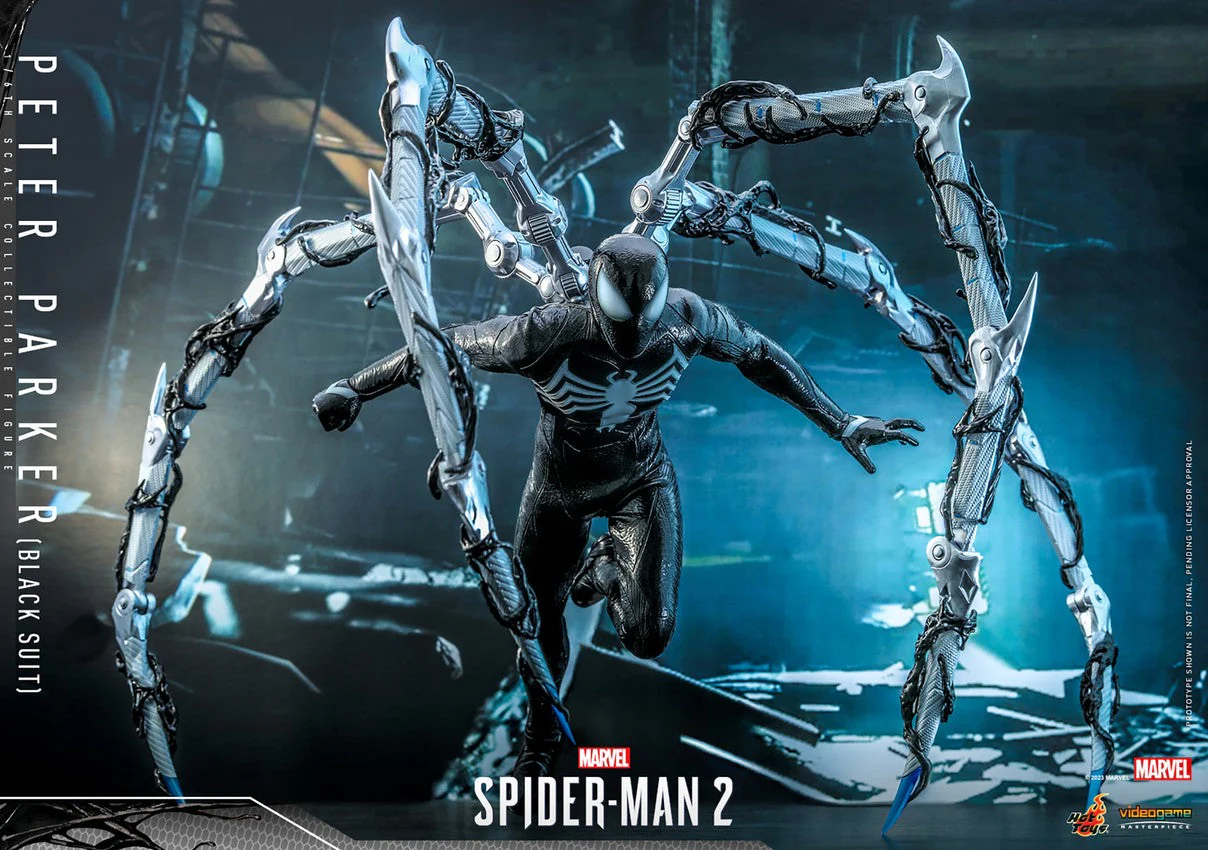 Marvel Spider Man Peter Parker (black suit ) 1:6 Scale Action Figure By Hot Toys - Image 6