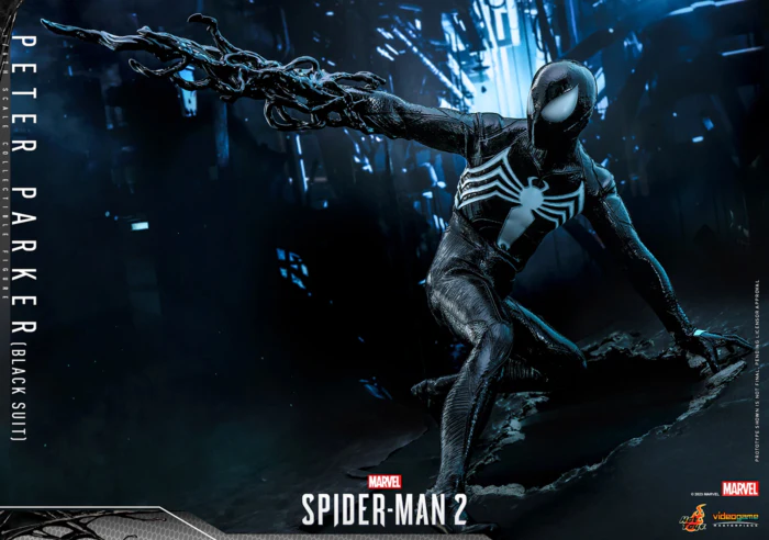Marvel Spider Man Peter Parker (black suit ) 1:6 Scale Action Figure By Hot Toys - Image 7